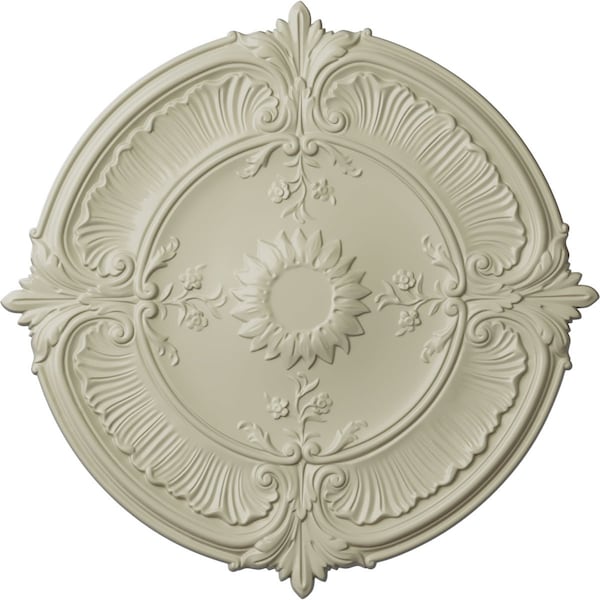 Ekena Millwork Attica Acanthus Leaf Ceiling Medallion (Canopies up to 3 1/4"), 30 1/8"OD x 1 1/2"P, Clear Yellow CM30ATCYF - main